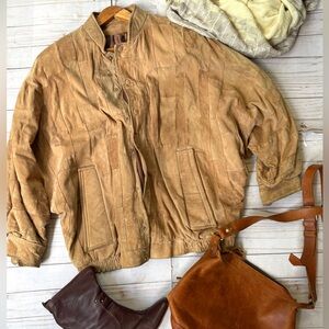 Vintage Royal Oak suede bomber jacket